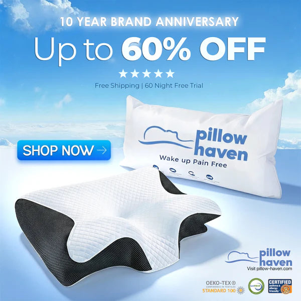 The Pillow That Ends Neck Pain - By Fixing Your Sleep Posture | 10-Year Sale 60% OFF